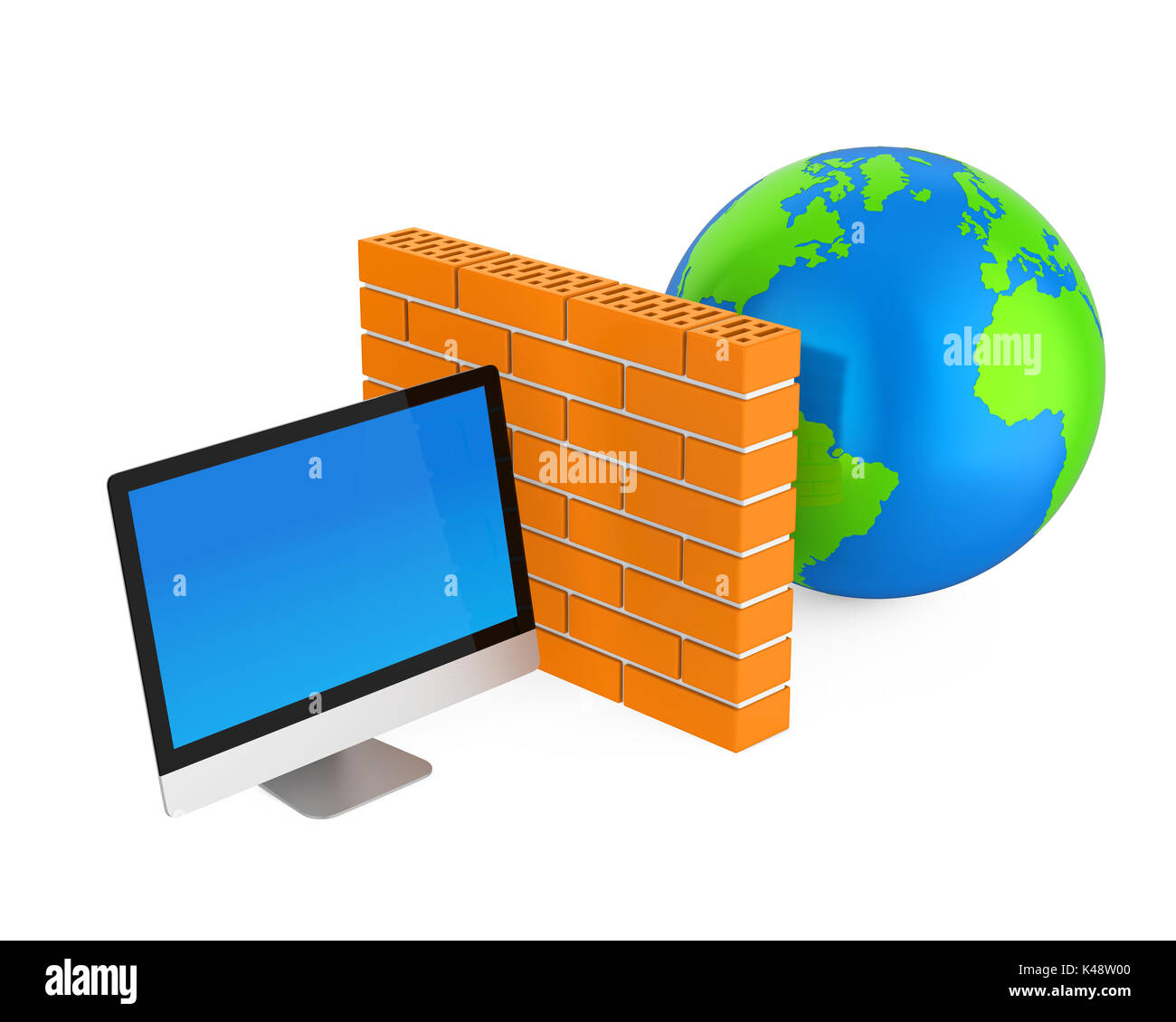 Pare-feu de sécurité informatique Concept Banque D'Images