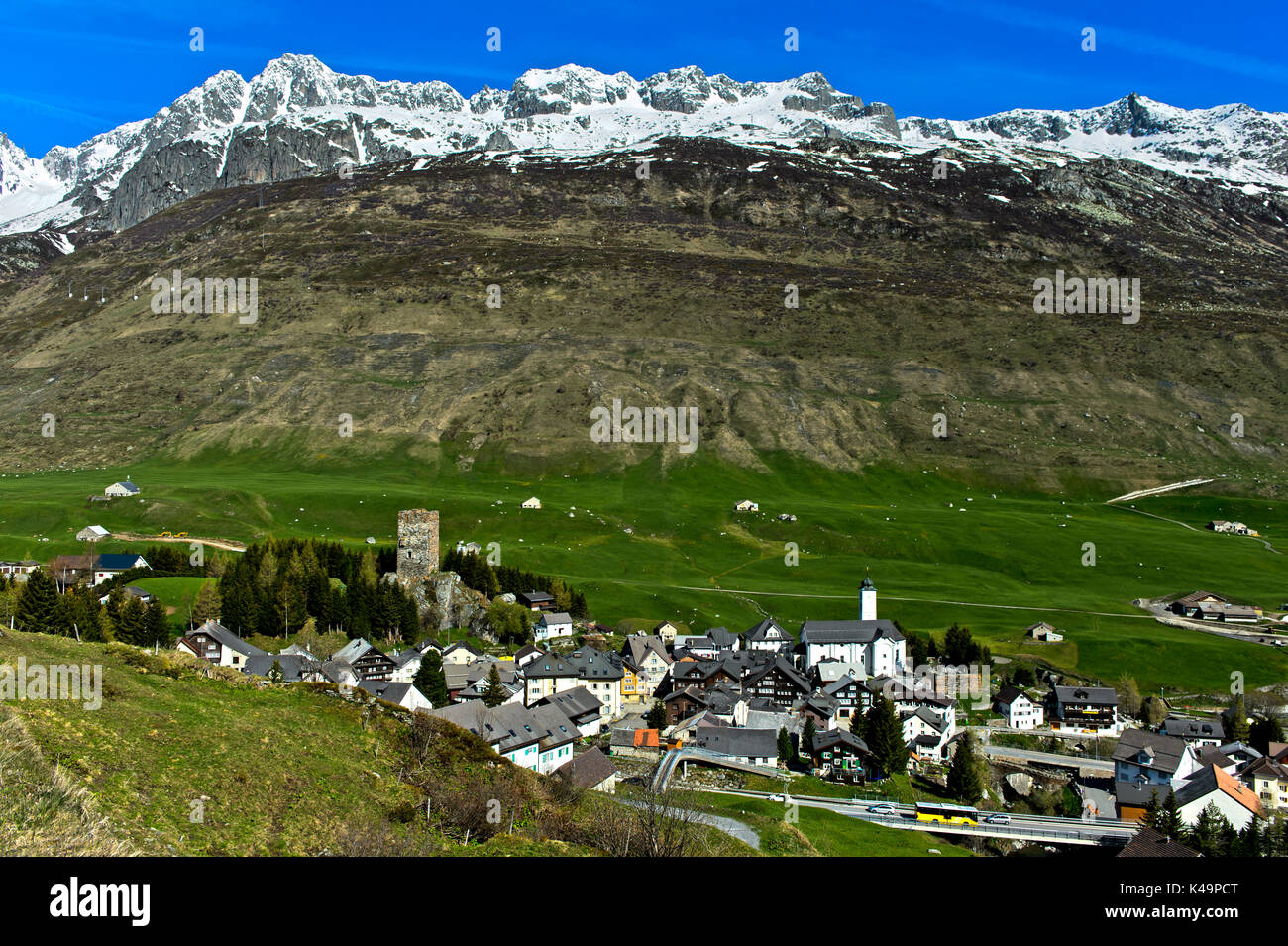 Andermatt, Canton d'Uri, Suisse Banque D'Images