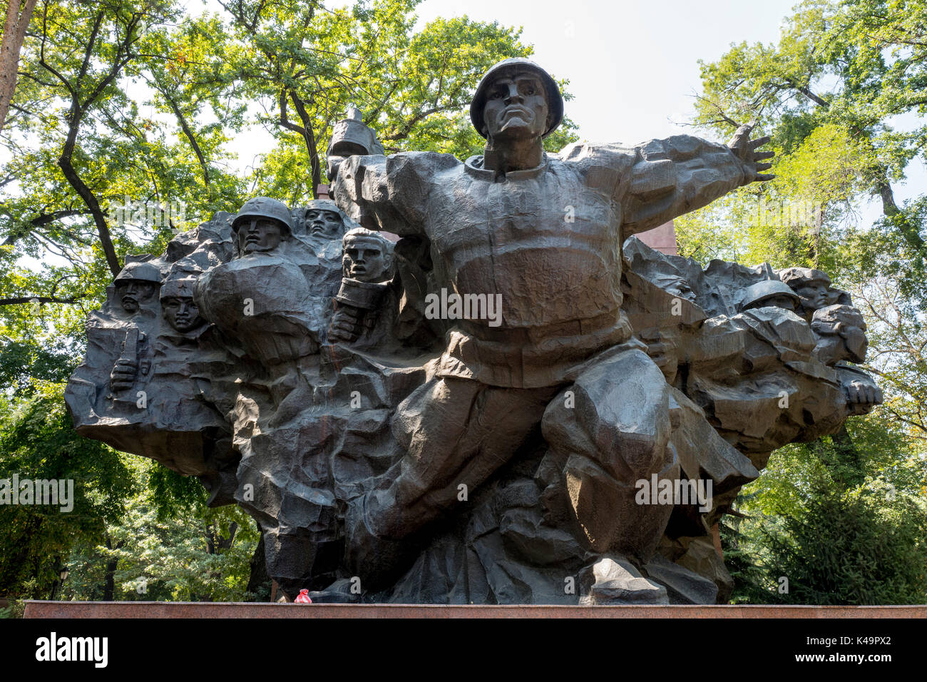 Mémorial de guerre, le parc panfilov, Almaty, Kazakhstan Banque D'Images