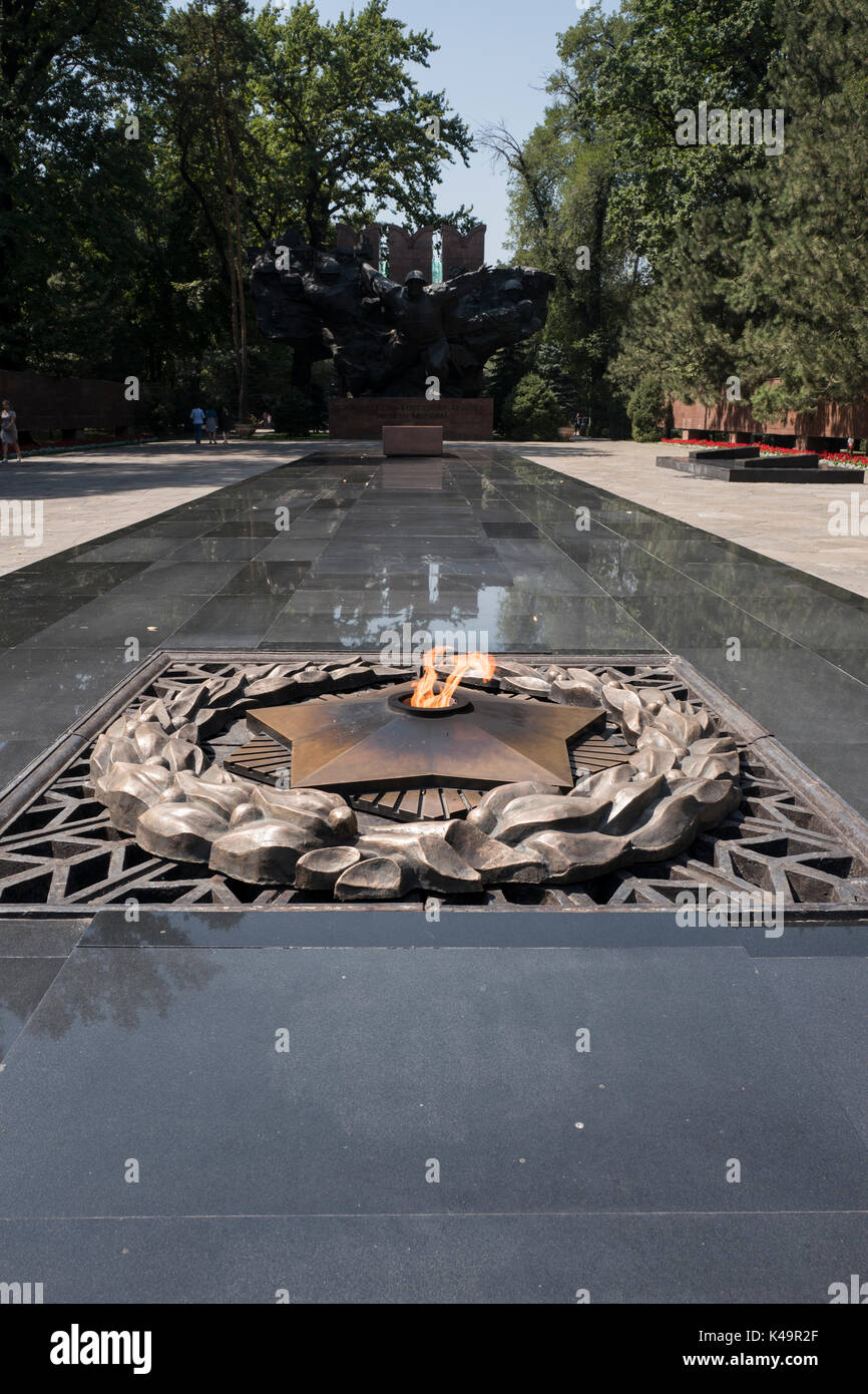 Mémorial de guerre, le parc panfilov, Almaty, Kazakhstan Banque D'Images