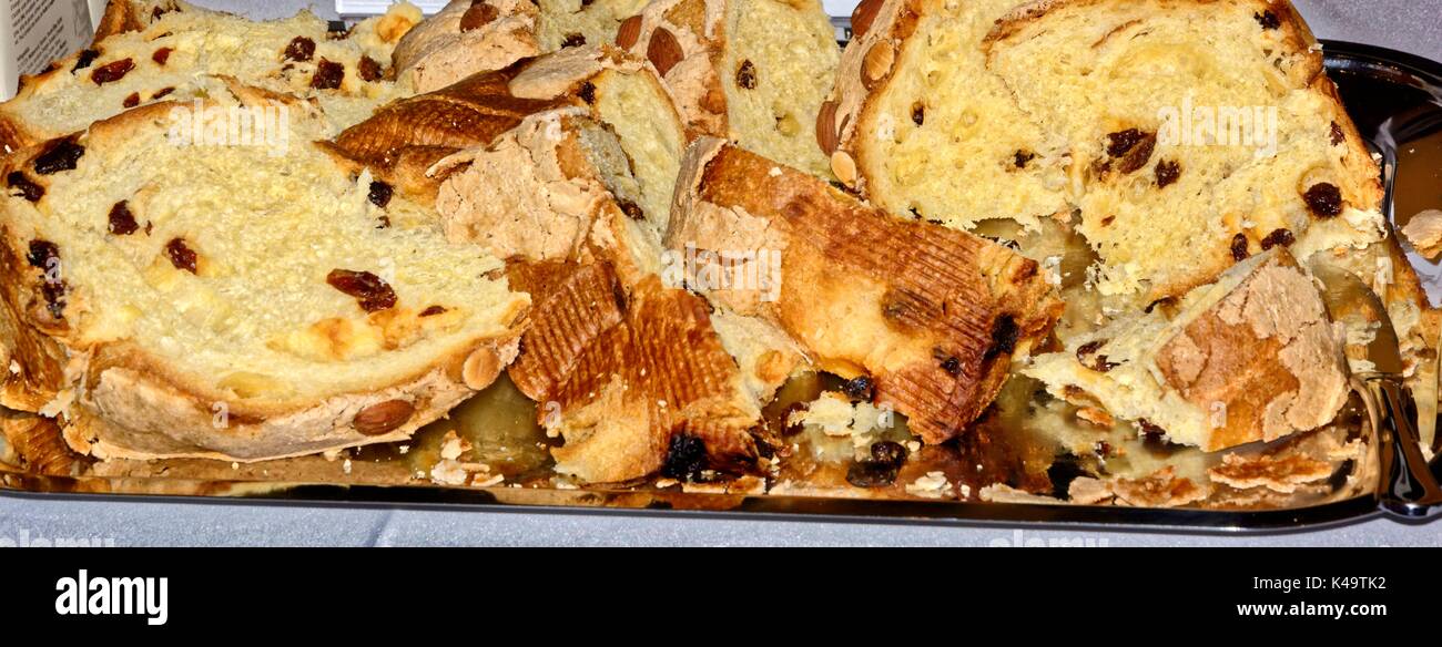 Panettone Milanese Spécialité cuisine ouvert Banque D'Images