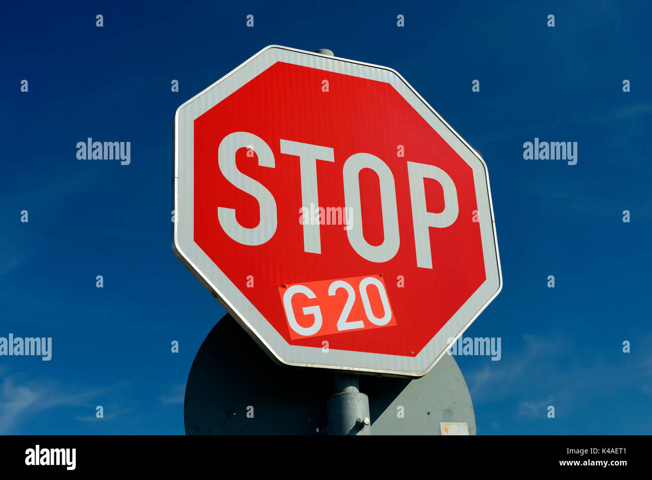 Protestation contre le sommet du G20 à Hambourg, Allemagne Banque D'Images