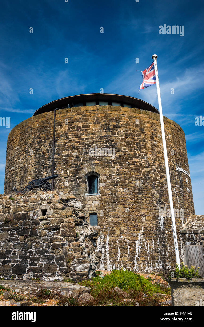 Anne de l'artillerie du château fort construit par Henri VIII près de Folkestone, Kent, UK Banque D'Images