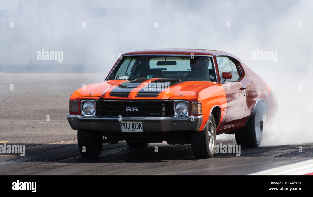 1971 Chevrolet Chevelle burnout Banque D'Images