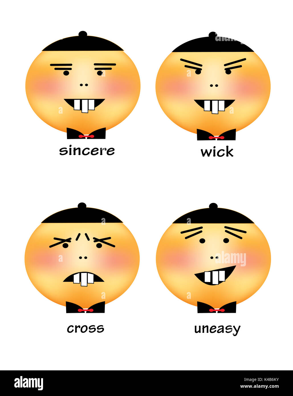 - L'expression du visage différents Emoji Banque D'Images