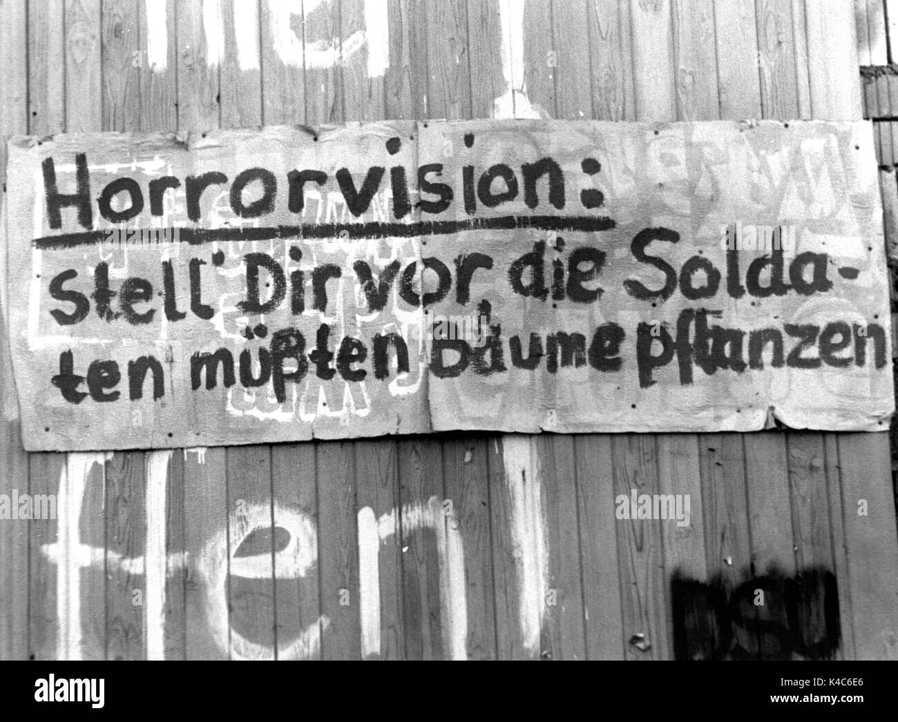 L'affiche de protestation dans les années 1980 Banque D'Images