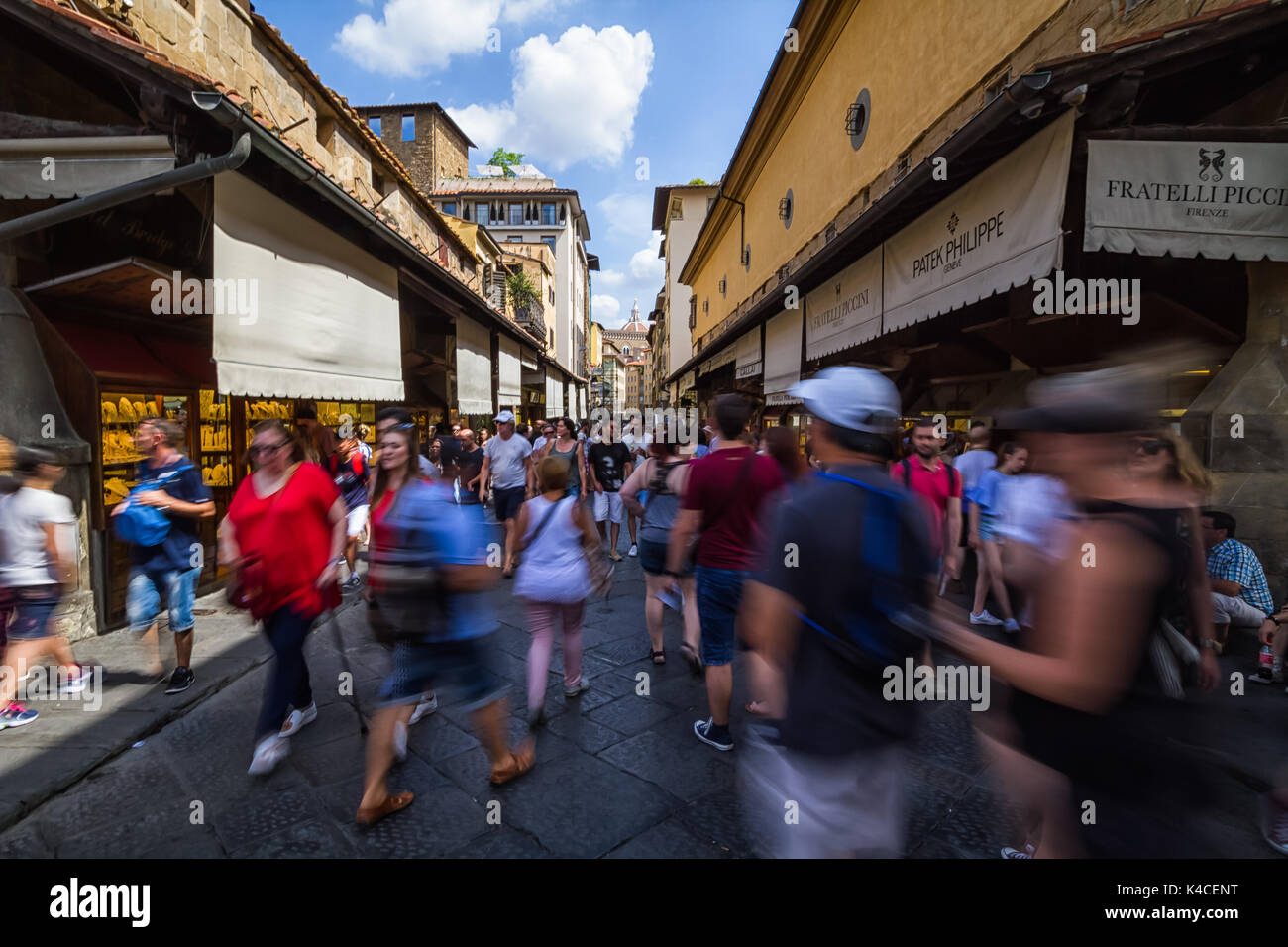 Ponte vecchio durant les heures de pointe Banque D'Images