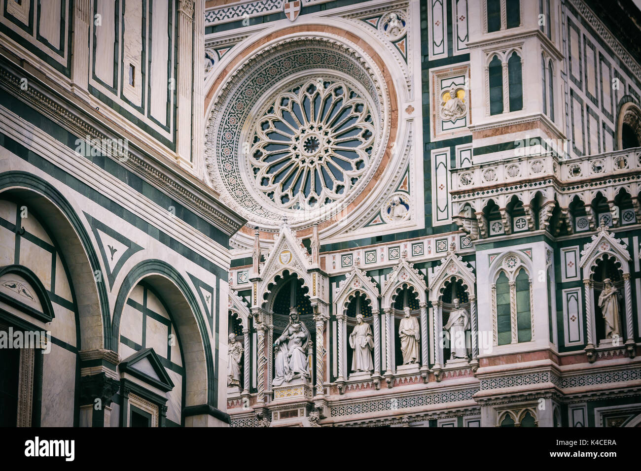 Détail de la cathédrale Santa Maria del Fiore à Florence Banque D'Images