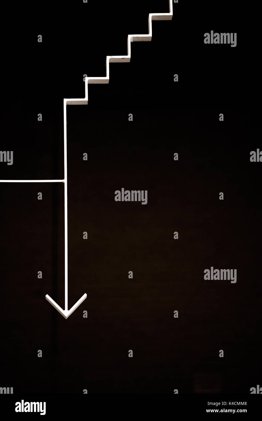 Représentation graphique d'une tendance à la baisse Banque D'Images