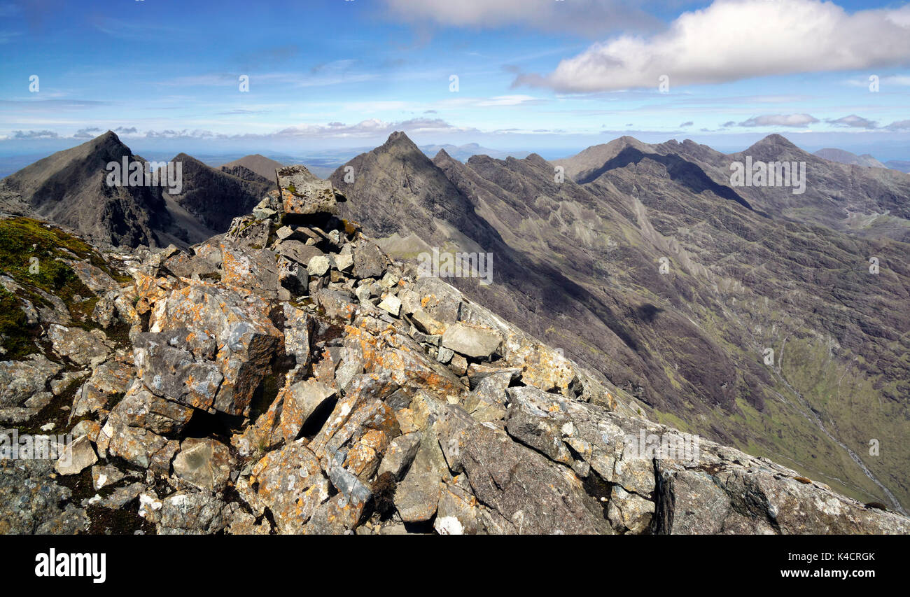 Le long de la crête de Cuillin de Sgurr nan Gillean Banque D'Images