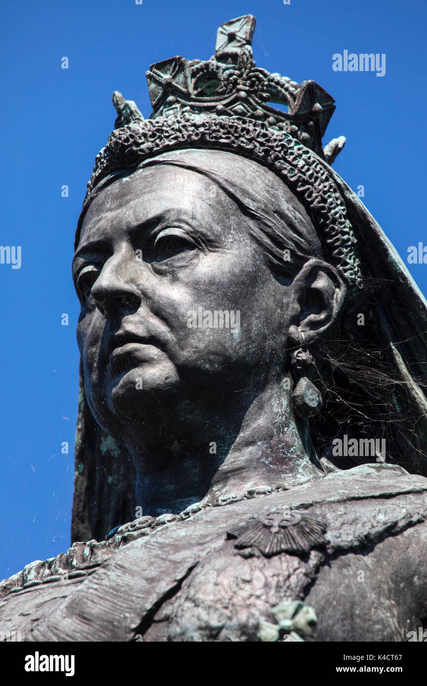 WEYMOUTH, Royaume-Uni - 15 août 2017 : une statue de la reine Victoria, situé sur le front de mer de Weymouth, Dorset, UK, le 15 août 2017. Banque D'Images