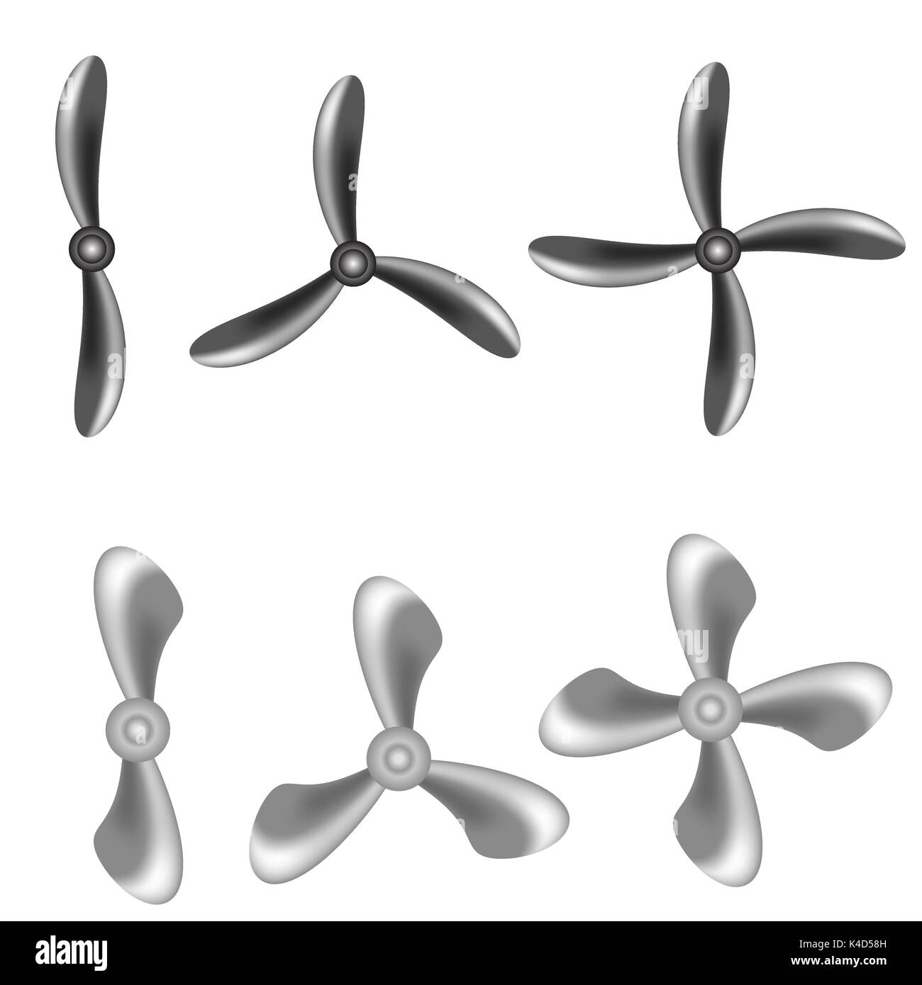 Ensemble d'hélices Illustration de Vecteur