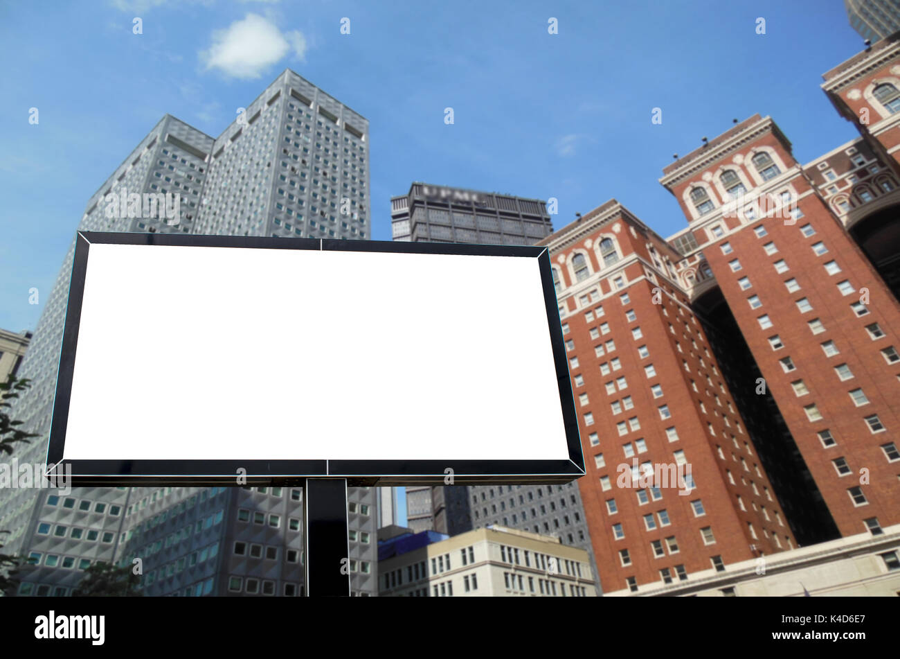 Pittsburgh, Pennsylvanie Blank billboard blanc Banque D'Images