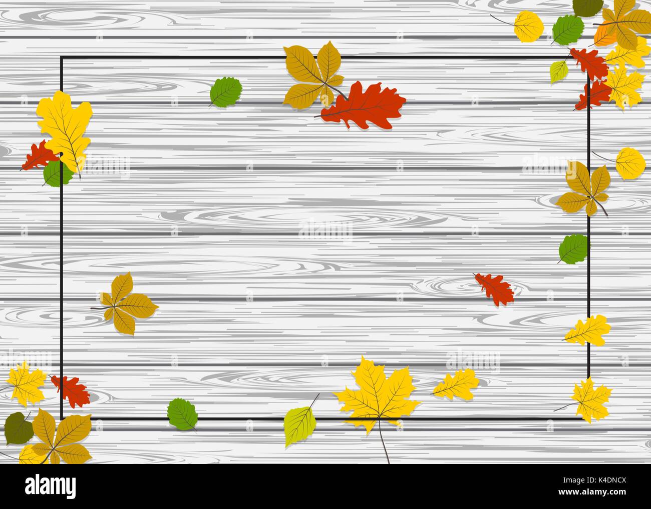 Tissu de fond frontière automne en bois Illustration de Vecteur