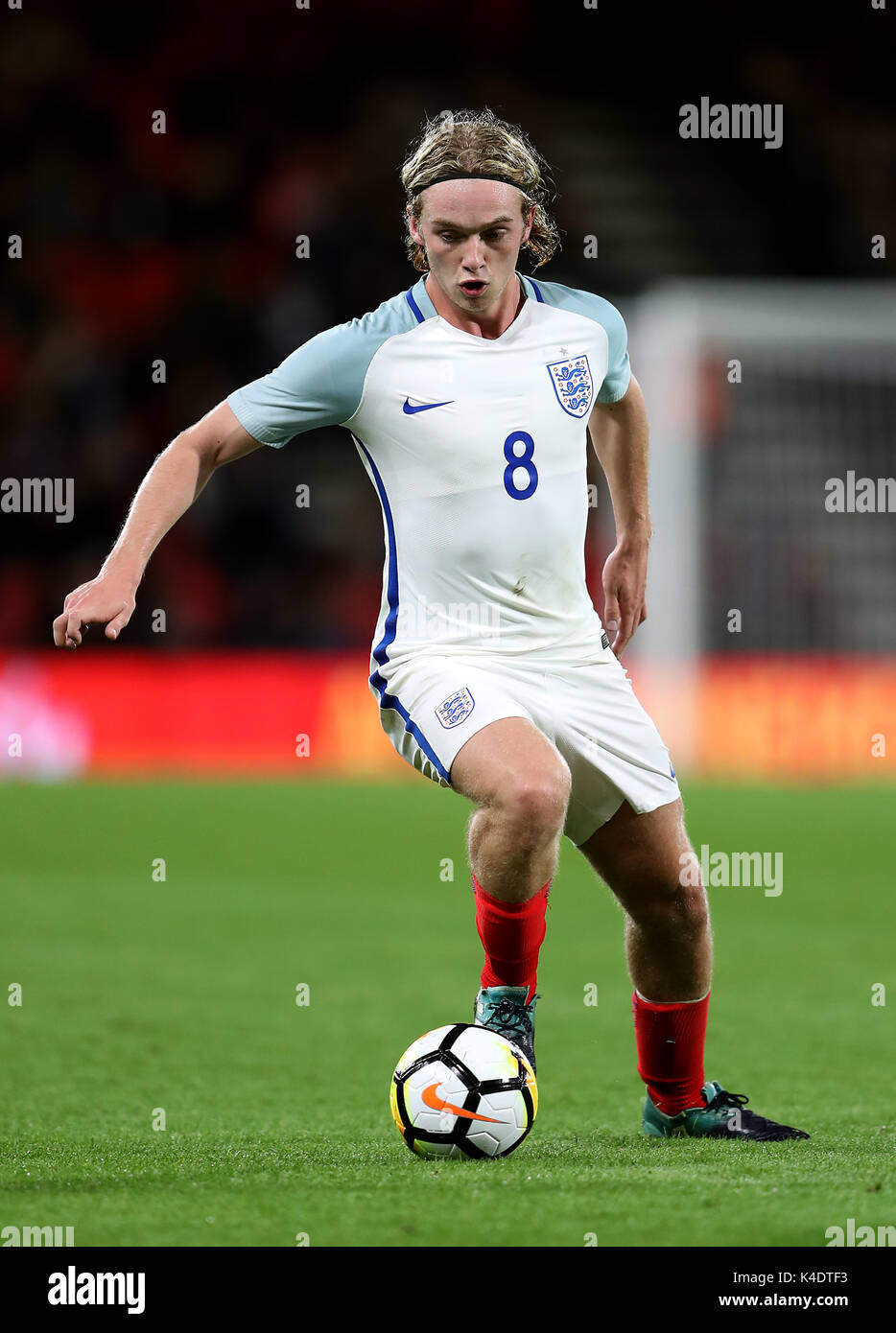 L'Angleterre au cours de la Tom Davies UEFA Euro 2019 U21, match de qualification du groupe 4 à la vitalité Stadium, Bournemouth. Banque D'Images