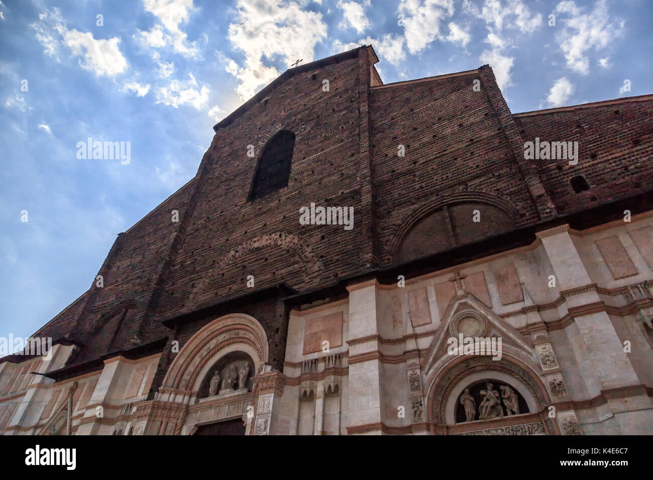 Basilique San Petronio, Bologne italie Banque D'Images