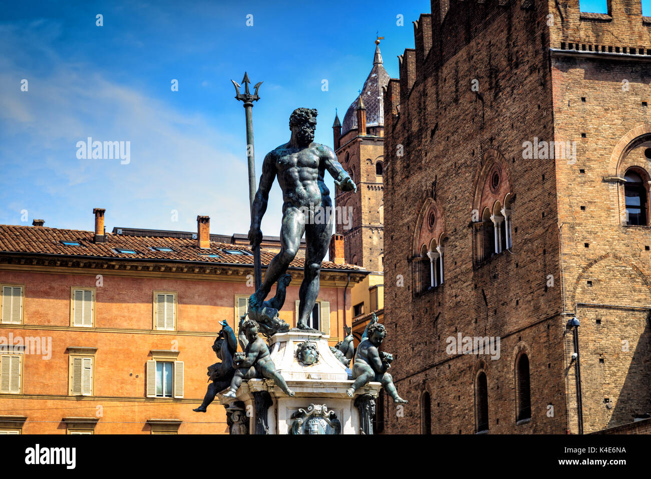 Fontaine de Neptune, Bologne, Italie Banque D'Images