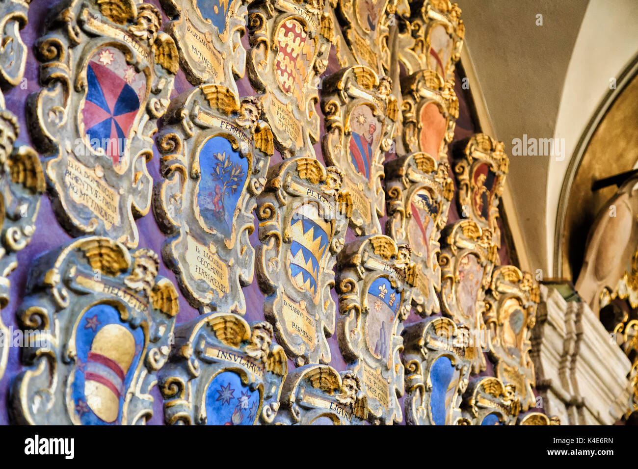 Plus de détails sur le mur, Bologne, Italie Banque D'Images