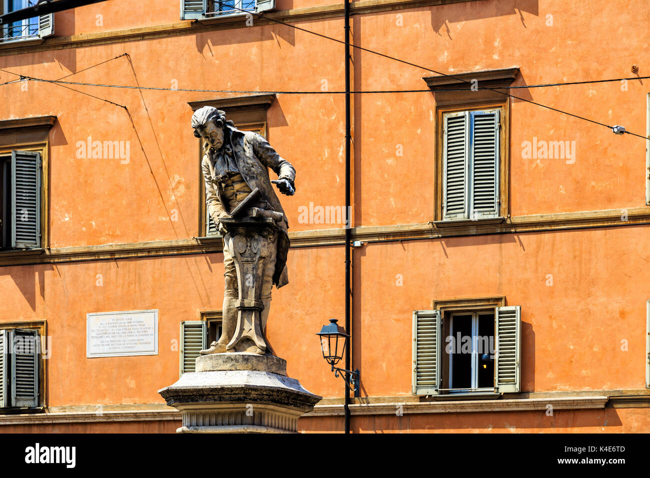 Statue de Luigi Galvani, Bologne, Italie Banque D'Images