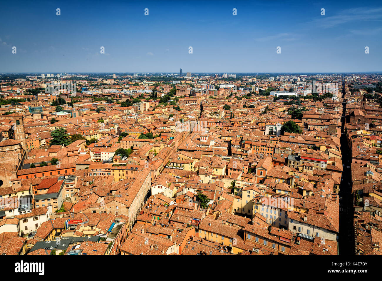 Vue de Bologne du due torri, Bologne, Italie Banque D'Images