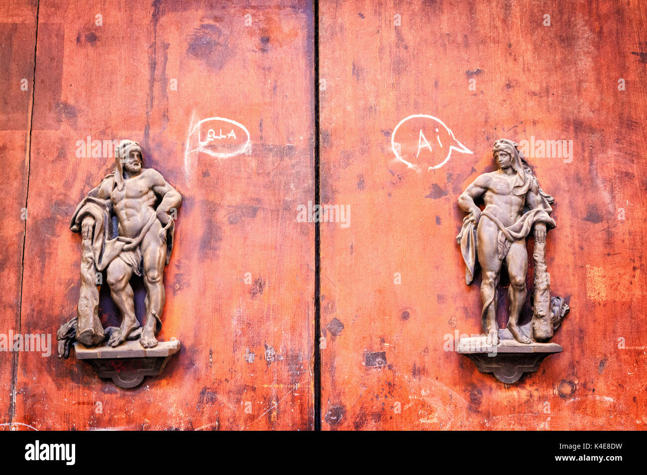 Statues, Bologne, Italie Banque D'Images