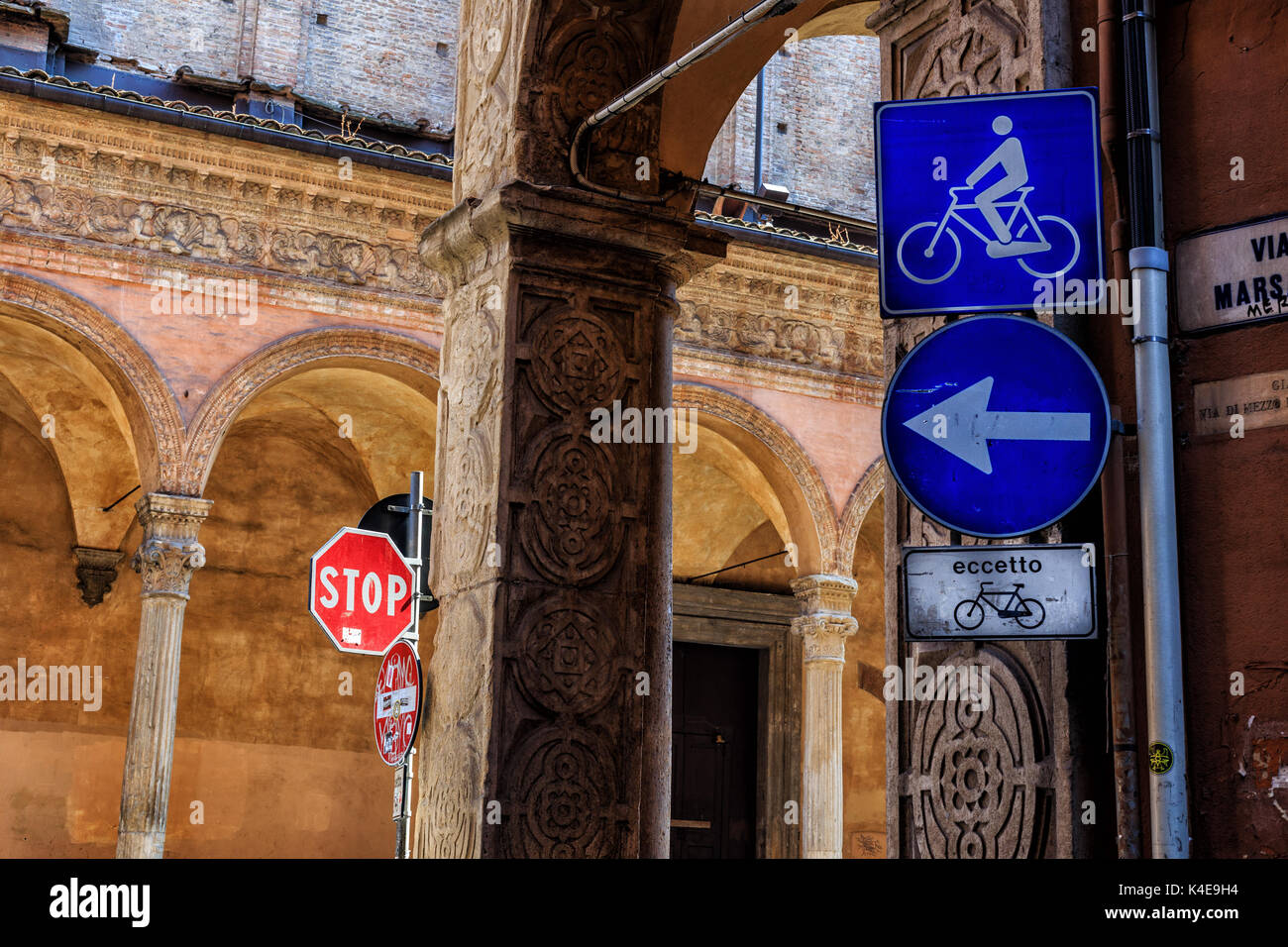 Street, Bologne, Italie Banque D'Images