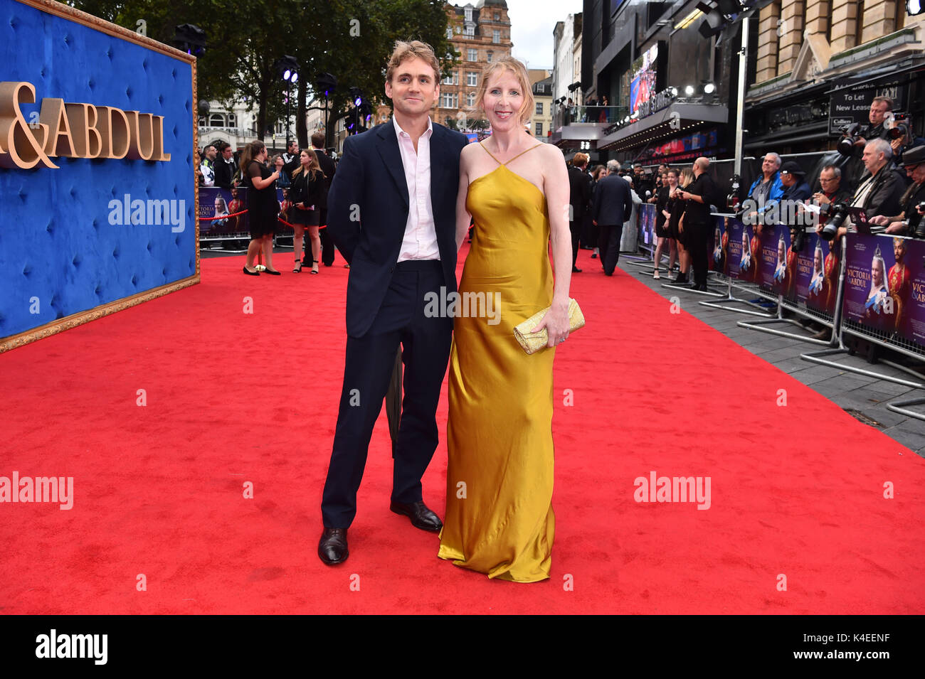 Fenella Woolgar arrivant au Victoria & Abdul première au cinéma Odéon, Londres. ASSOCIATION DE PRESSE Photo. Photo Date : le mardi 5 septembre. Crédit photo doit se lire : Matt Crossick/PA Wire. Banque D'Images