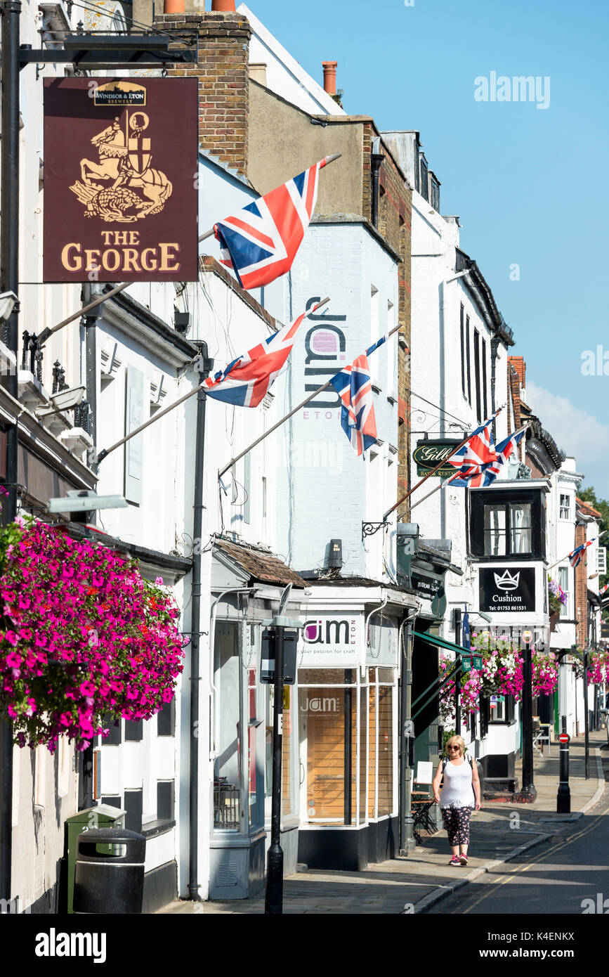 High Street, Eton, Berkshire, Angleterre, Royaume-Uni Banque D'Images