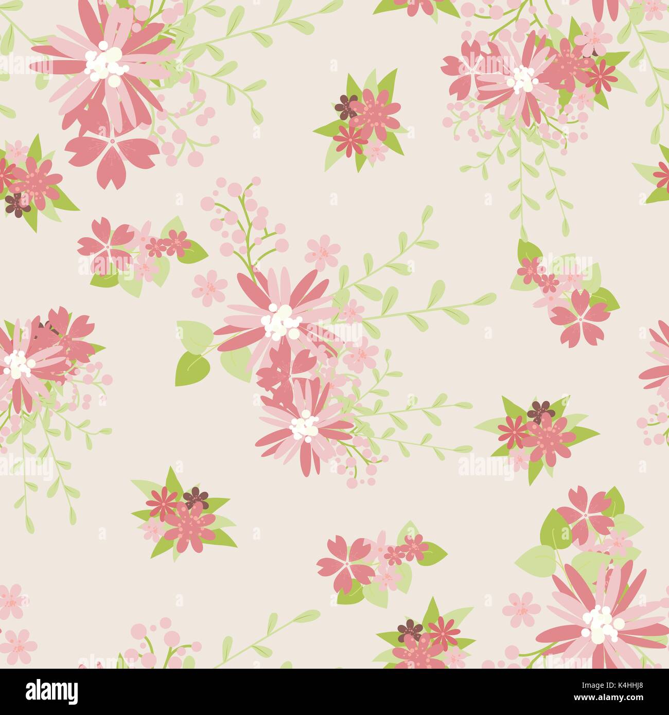 Vecteur romantique Vintage trendy motif transparent Illustration de Vecteur