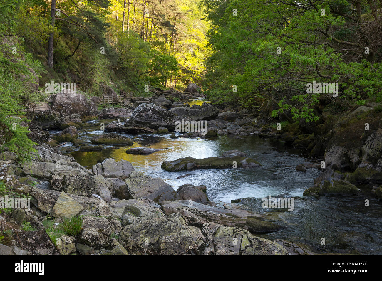 Col de aber-glaslyn beddgelert près de dans le nord du Pays de Galles. Banque D'Images