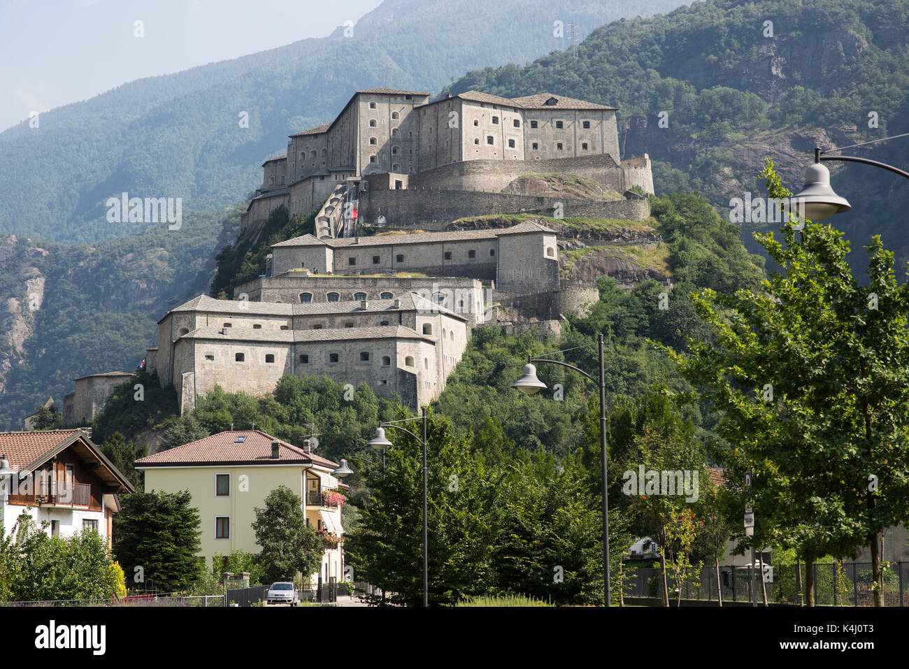 Bard forteresse dans la vallée d'aoste, hone, Val d'Aoste, région autonome vallée d'aoste, Italie Banque D'Images