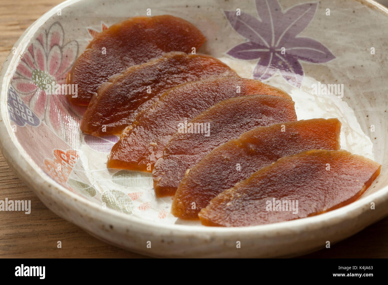 Narazuke leesed avec plat cornichons à sake, Close up Banque D'Images