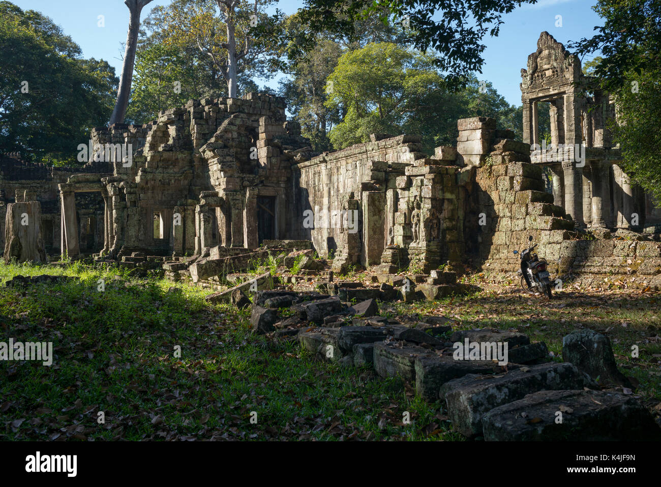 Ruines du temple, krong siem reap, Siem Reap, Cambodge Banque D'Images