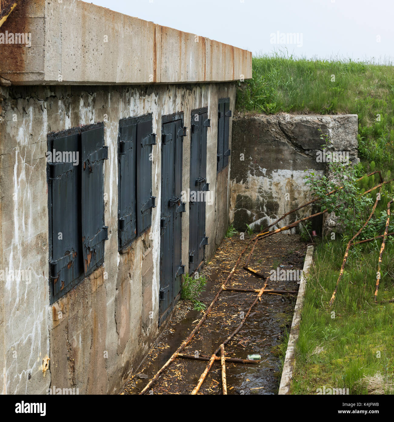 Bâtiment abandonné au fort petrie, new victoria, l'île du Cap-Breton, Nouvelle-Écosse, Canada Banque D'Images