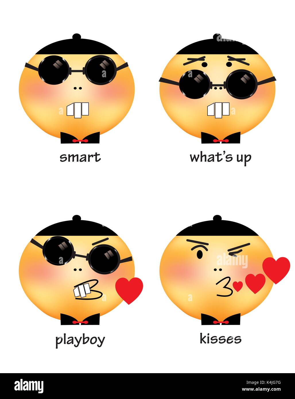 - L'expression du visage différents Emoji Illustration de Vecteur