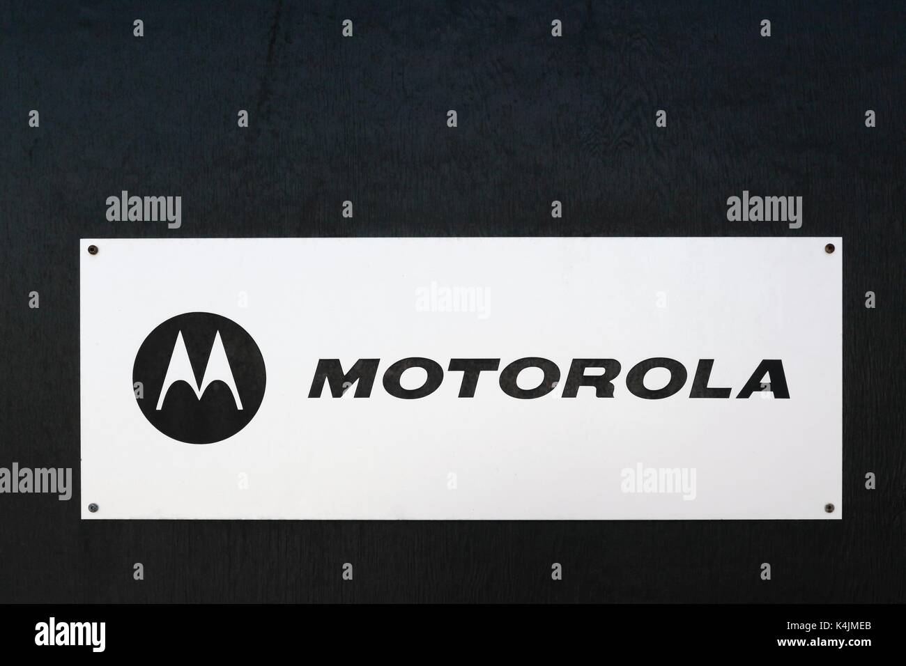 Viby, Danemark - 19 août 2017 : motorola logo sur une porte. Motorola est une multinationale américaine de l'entreprise de télécommunications Banque D'Images