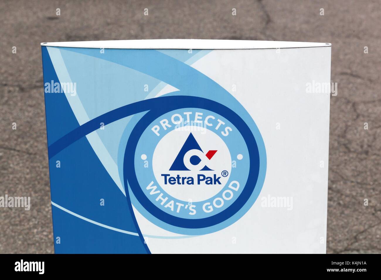 Viby, Danemark - août 19, 2017 : le logo de Tetra Pak tetra pak. est une entreprise de transformation et d'emballage de produits alimentaires d'origine suédoise Banque D'Images