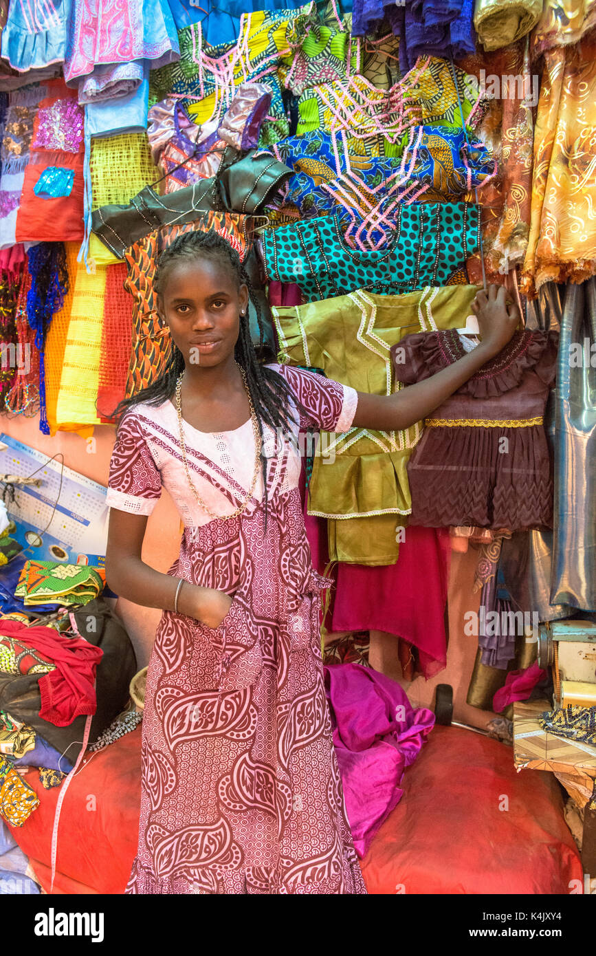 Marché de saint Louis, Sénégal, Afrique de l'ouest, l'Afrique Banque D'Images