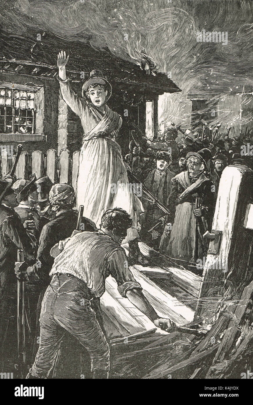 Les émeutes à la mi & Rebecca South Wales, 1839-1843 Banque D'Images