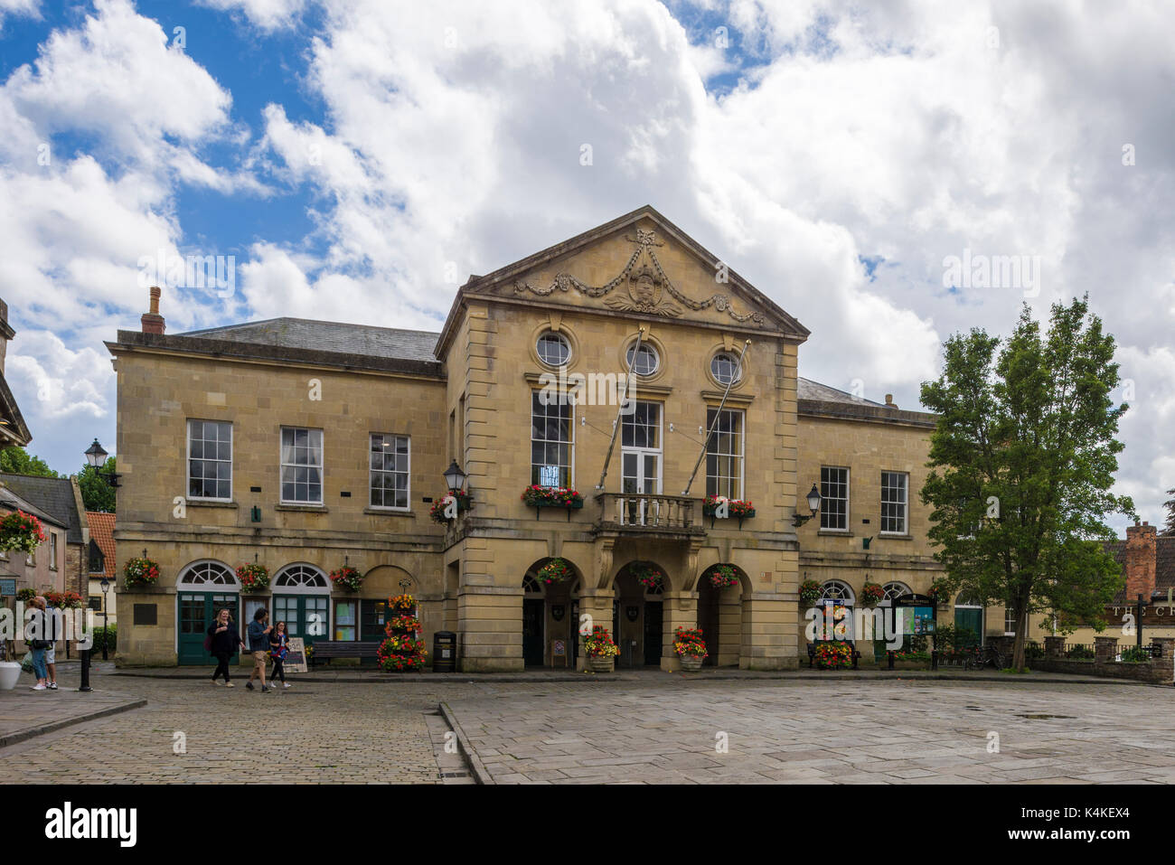 La mairie de la ville de Wells, Somerset, Angleterre. Banque D'Images