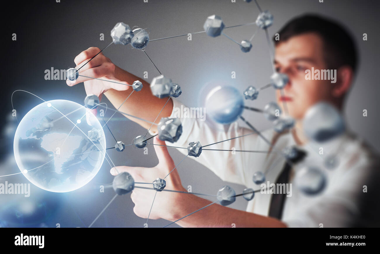 Des technologies innovantes dans le domaine de la science et de la médecine. La technologie pour se connecter. Le concept de sécurité Banque D'Images