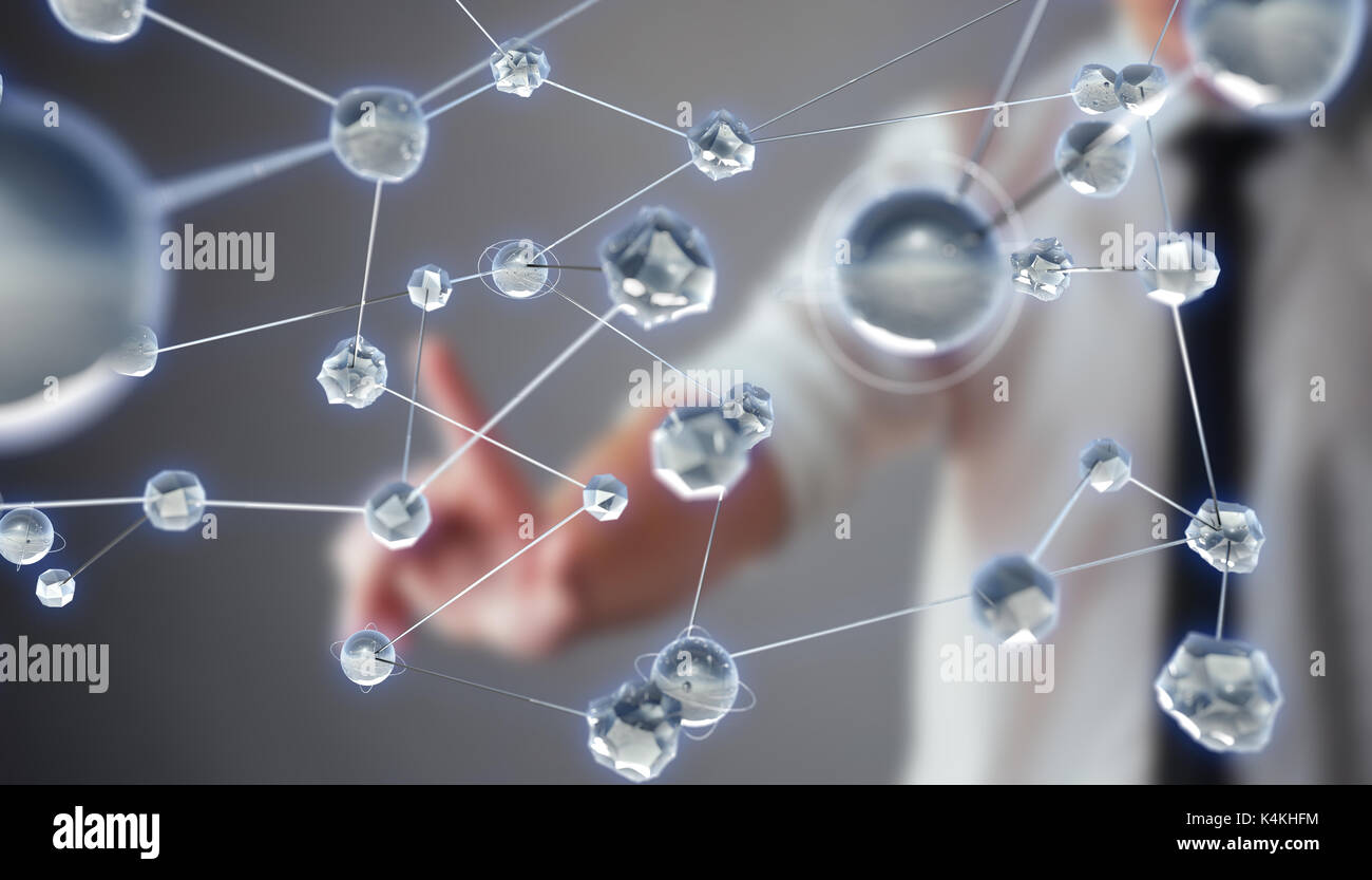 Des technologies innovantes dans le domaine de la science et de la médecine. La technologie pour se connecter. Le concept de sécurité Banque D'Images