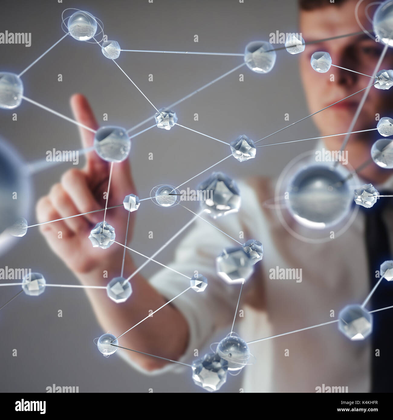 Des technologies innovantes dans le domaine de la science et de la médecine. La technologie pour se connecter. Le concept de sécurité Banque D'Images