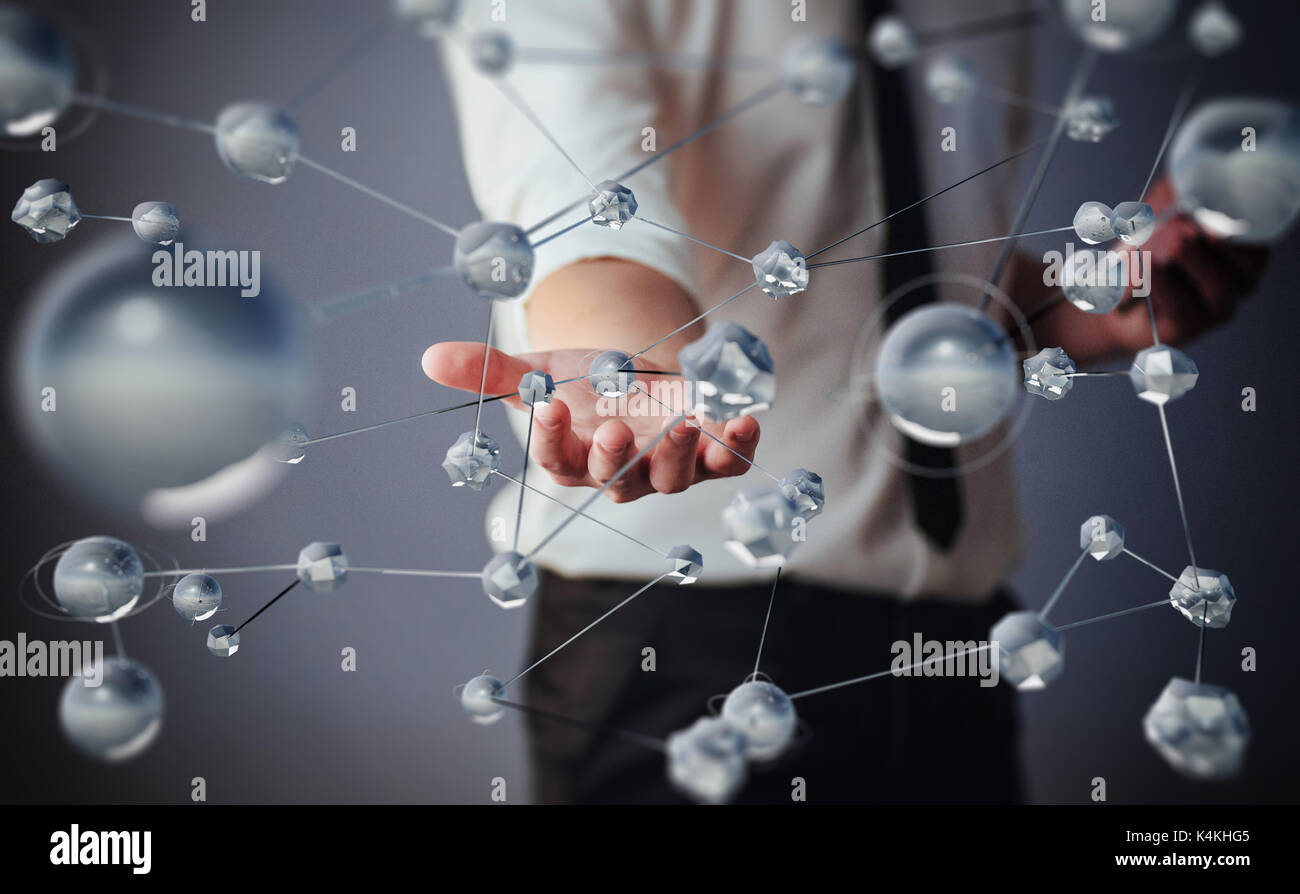 Des technologies innovantes dans le domaine de la science et de la médecine. La technologie pour se connecter. Le concept de sécurité Banque D'Images