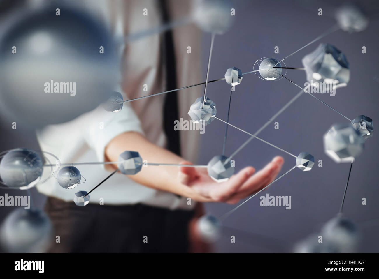 Des technologies innovantes dans le domaine de la science et de la médecine. La technologie pour se connecter. Le concept de sécurité Banque D'Images