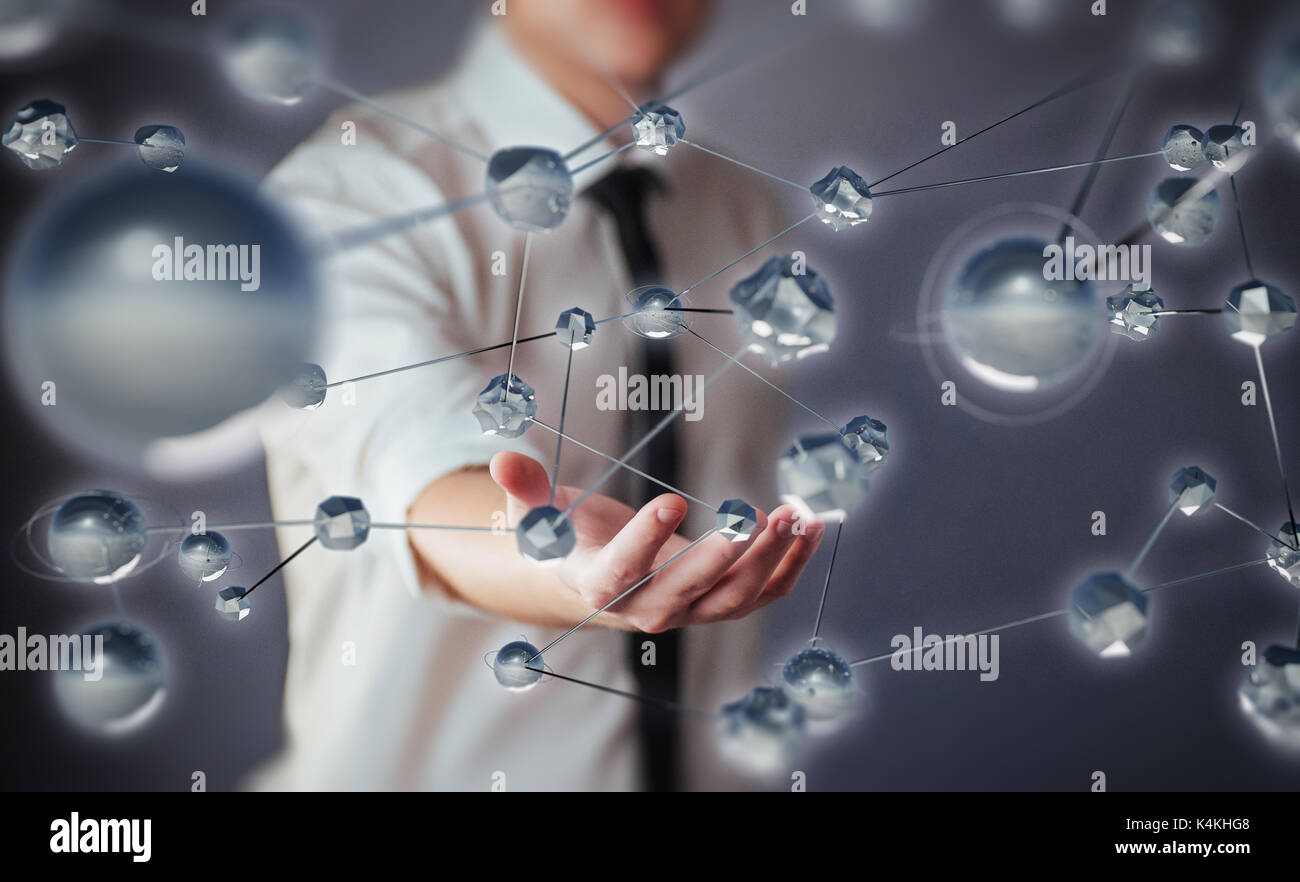 Des technologies innovantes dans le domaine de la science et de la médecine. La technologie pour se connecter. Le concept de sécurité Banque D'Images