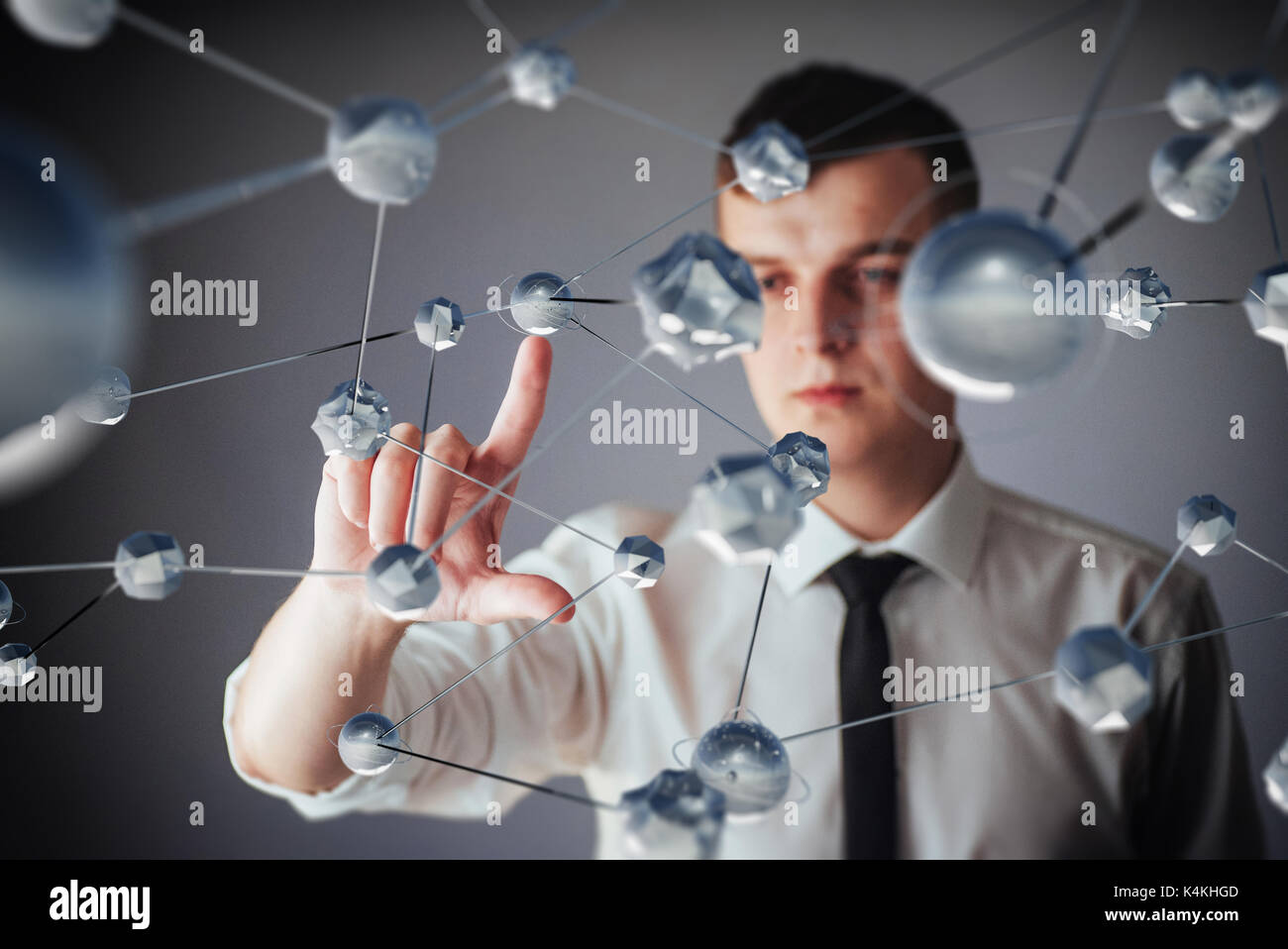 Des technologies innovantes dans le domaine de la science et de la médecine. La technologie pour se connecter. Le concept de sécurité Banque D'Images