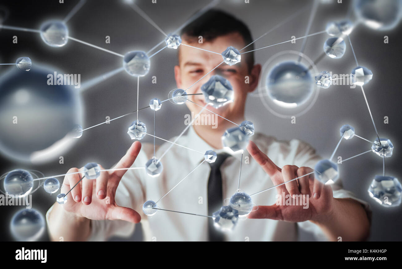 Des technologies innovantes dans le domaine de la science et de la médecine. La technologie pour se connecter. Le concept de sécurité Banque D'Images