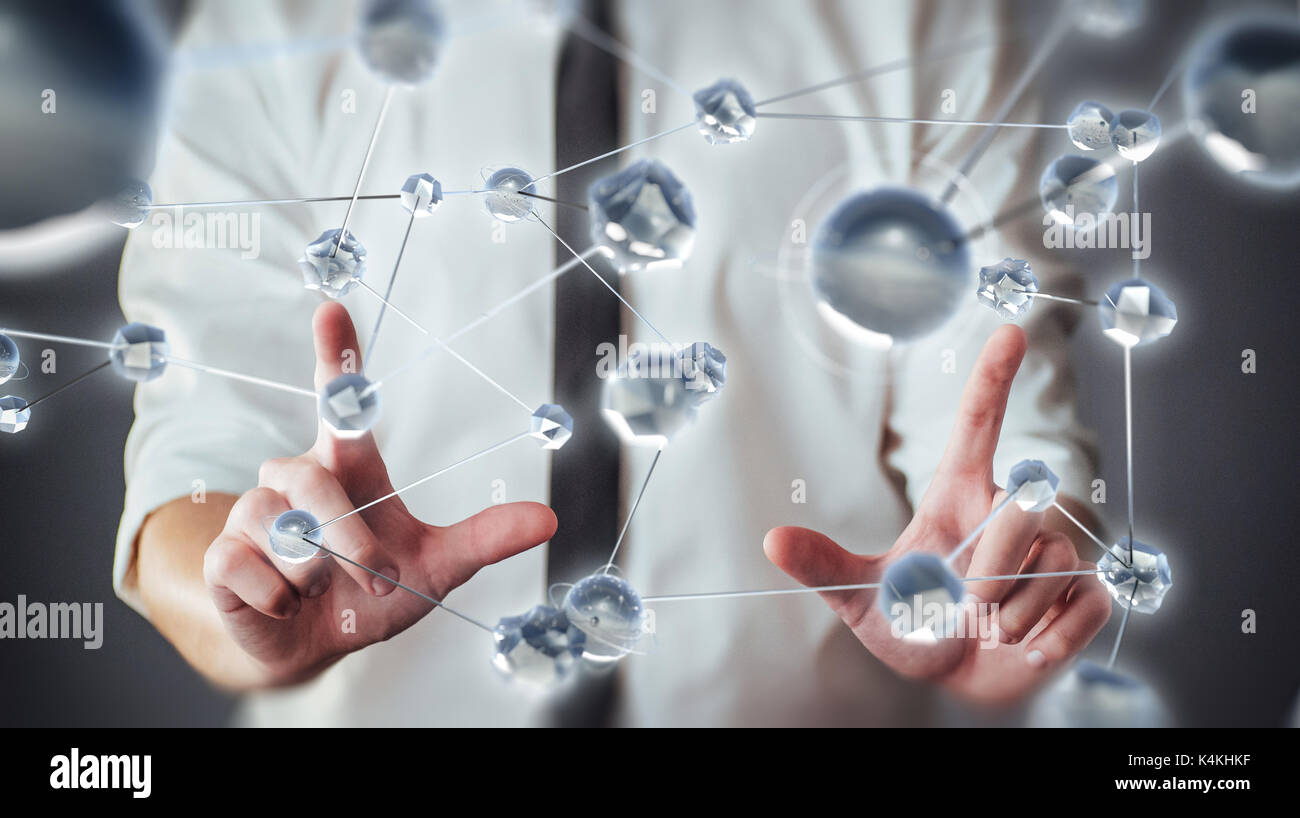 Des technologies innovantes dans le domaine de la science et de la médecine. La technologie pour se connecter. Le concept de sécurité Banque D'Images