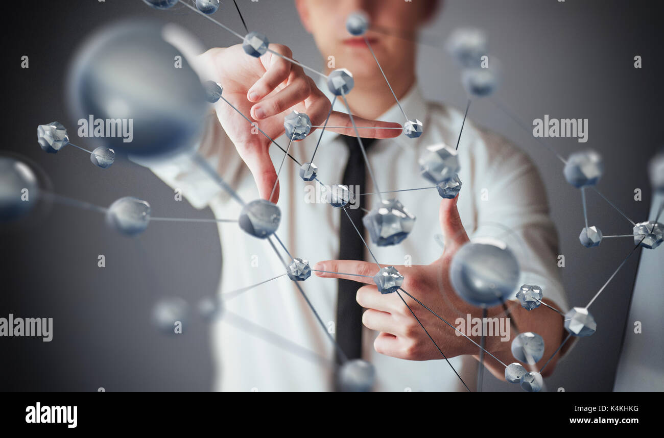 Des technologies innovantes dans le domaine de la science et de la médecine. La technologie pour se connecter. Le concept de sécurité Banque D'Images